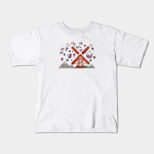 Scandinavian Folklore Windmill Kids T-Shirt